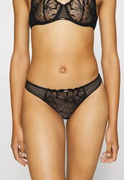 Chantelle Fleurs Tanga - Thong - Schwarz