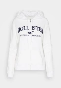 Hollister Co. Tech Core - Zip-Up Sweatshirt - Bright White -Ladies Clothing Shop 11ba3c9f0fa74fb38eed0c78f4b76ac8
