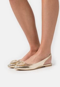 Anna Field Slingback Ballet Pumps - Gold