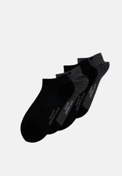 Camano Online Women Hearts Sneaker 4 Pack - Trainer Socks - Black