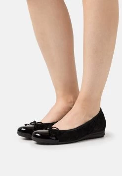 Gabor Comfort Ballet Pumps - Schwarz/Gold