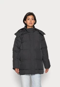 Allyssa Long Puffer Jacket - Short Coat - Black Jet