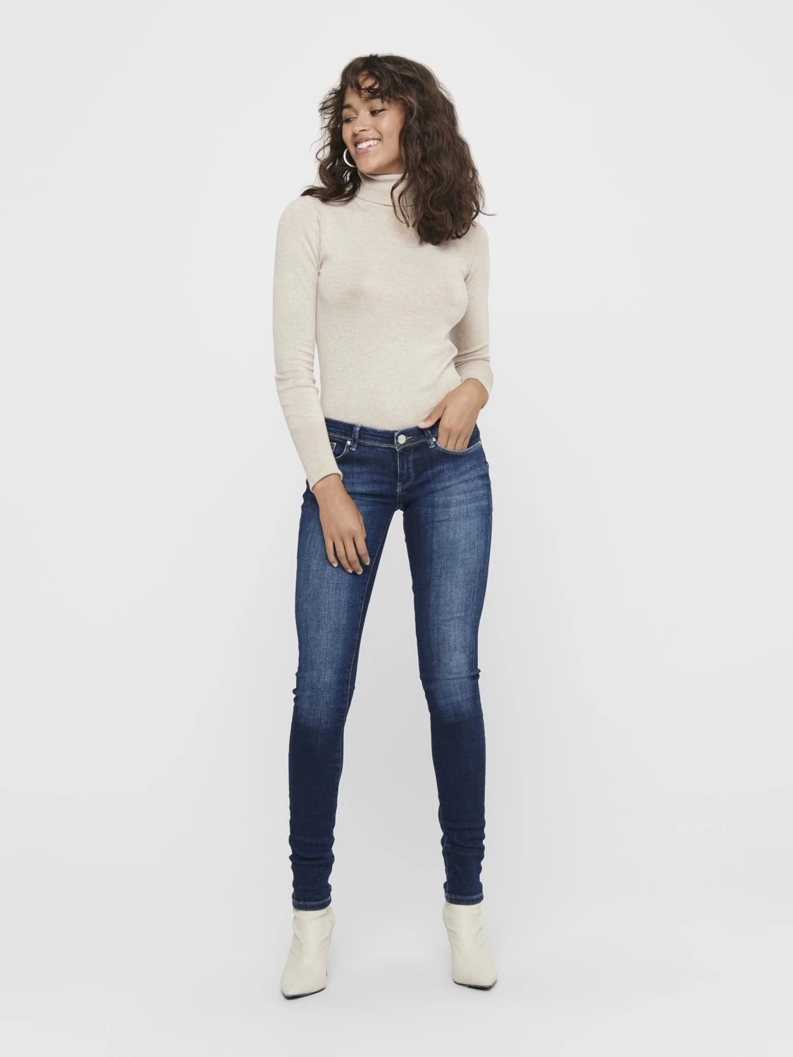 ONLY Onlcoral Life - Jeans Skinny Fit - Dark Blue Denim 2 ONLY Onlcoral Life - Jeans Skinny Fit - Dark Blue Denim - Image 2