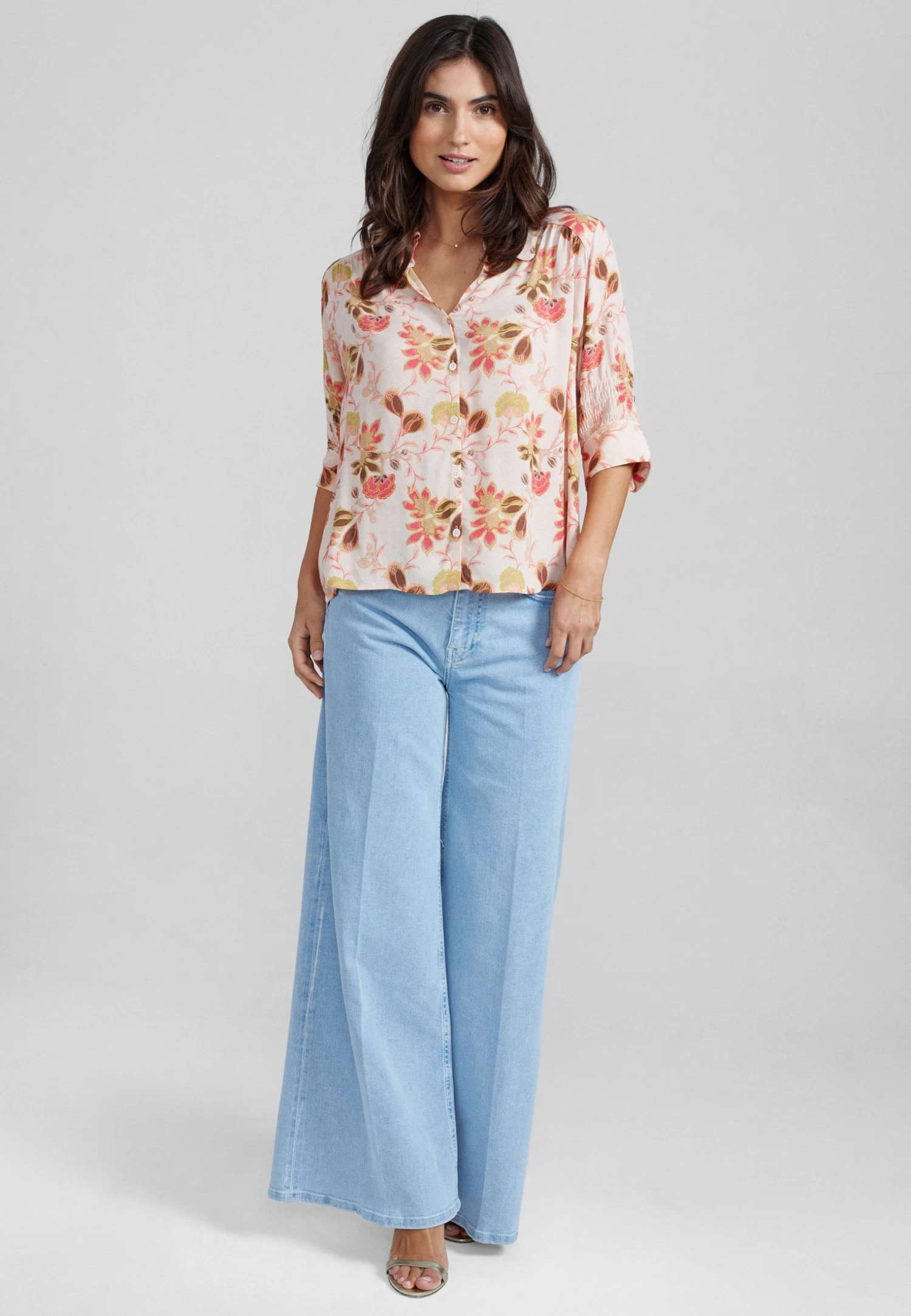 Mos Mosh Therica Fleur Shirt - Button-Down Blouse - Silver Pink 2 Mos Mosh Therica Fleur Shirt - Button-Down Blouse - Silver Pink - Image 2