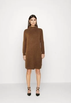 TOM TAILOR Denim Ress Turtle Neck - Jumper Dress - Mid Brown Melange