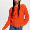 ESPRIT Tape Stitch - Jumper - Orange Red New