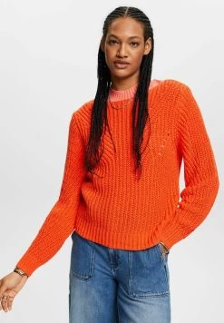 ESPRIT Tape Stitch - Jumper - Orange Red New