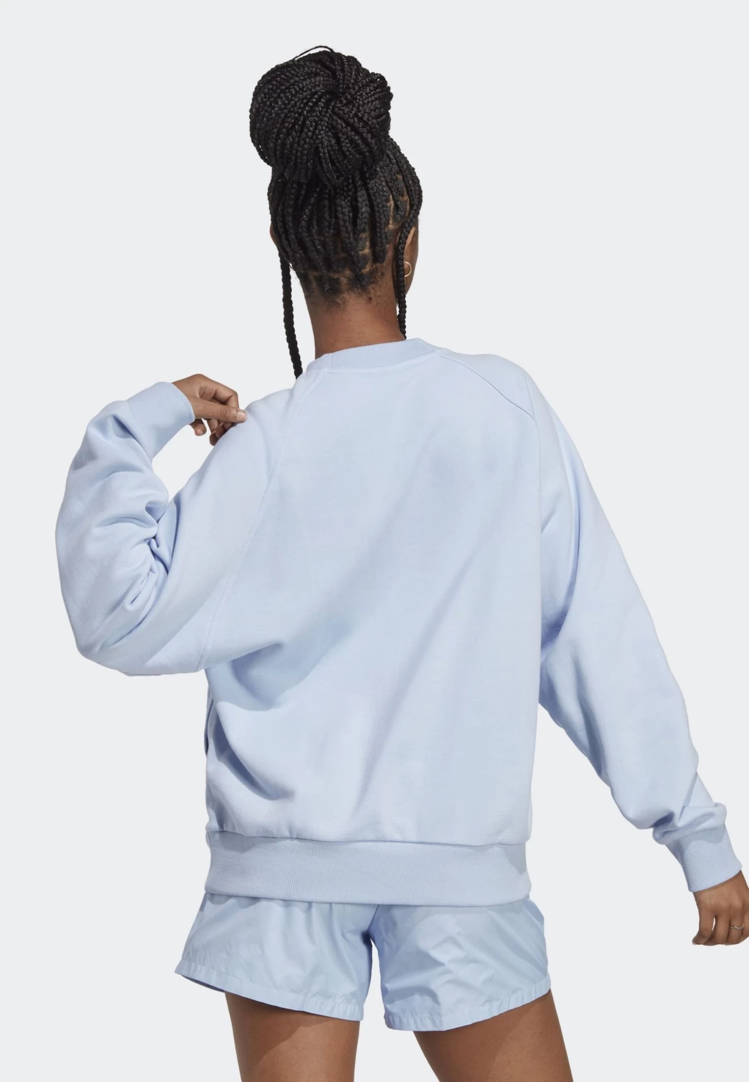 Adidas Sportswear City Escape Loose Crew- Sweatshirt - Blue Dawn 2 Adidas Sportswear City Escape Loose Crew- Sweatshirt - Blue Dawn - Image 2