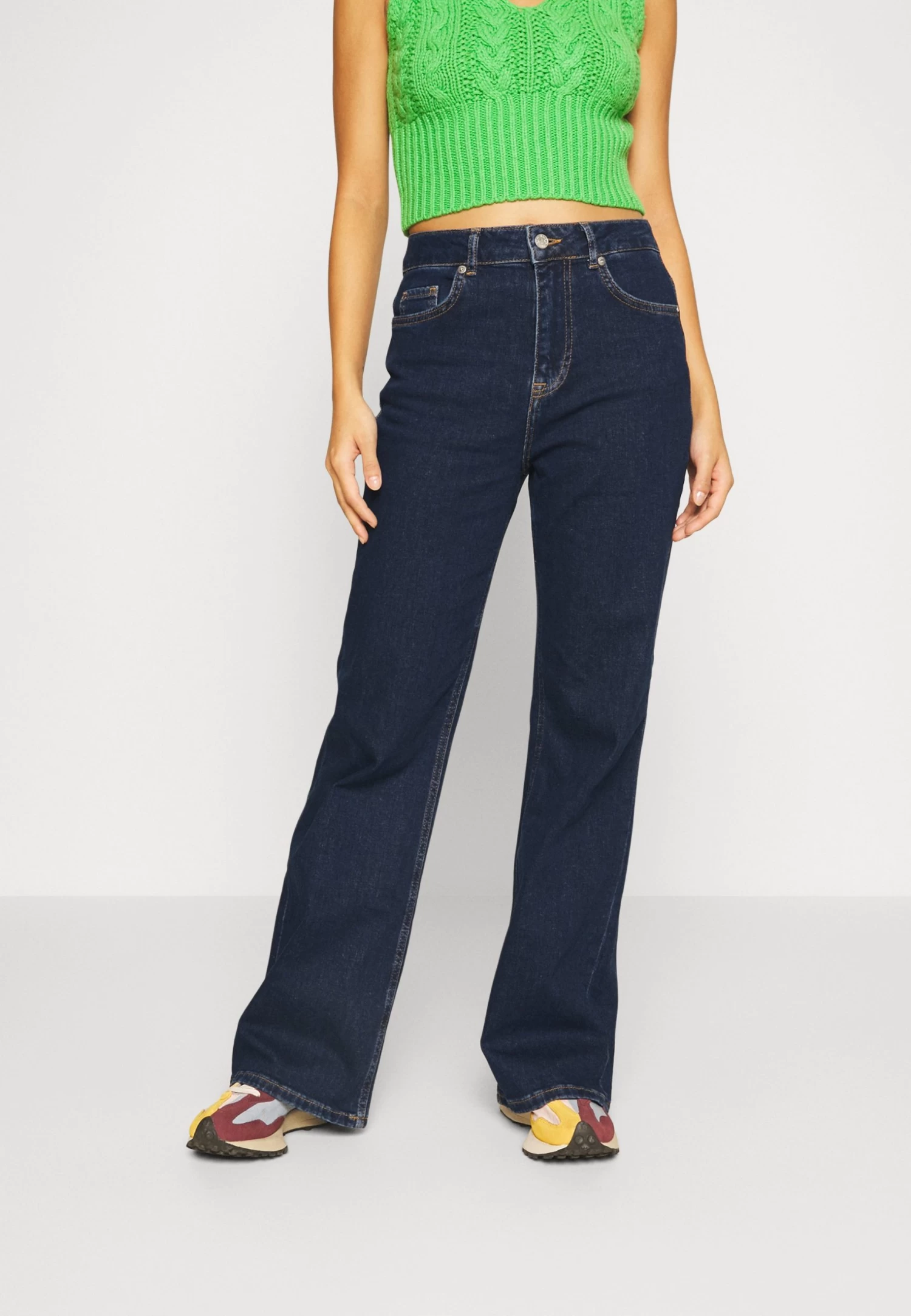 Selected Femme Slfbrigitte - Relaxed Fit Jeans - Dark Blue Denim