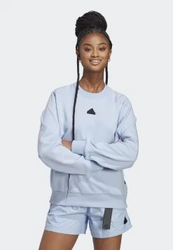 Adidas Sportswear City Escape Loose Crew- Sweatshirt - Blue Dawn