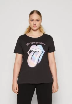 ONLY CARMAKOMA Carstones Tee - Print T-Shirt - Black