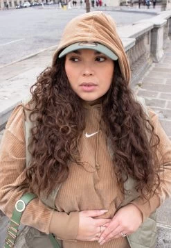 Nike Sportswear WVlr Mod Crop Po - Hoodie - Dk Driftwood/Sail