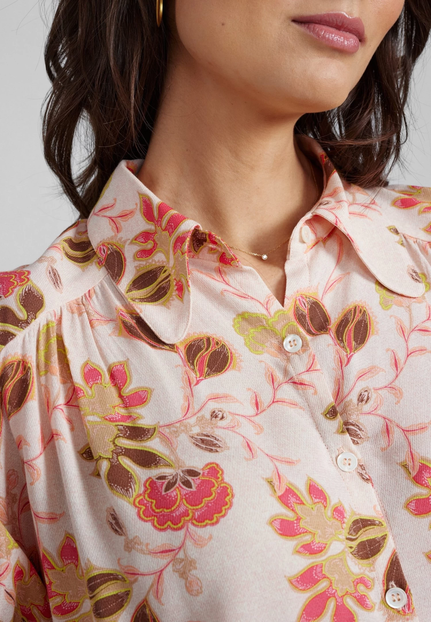 Mos Mosh Therica Fleur Shirt - Button-Down Blouse - Silver Pink 6 Mos Mosh Therica Fleur Shirt - Button-Down Blouse - Silver Pink - Image 6